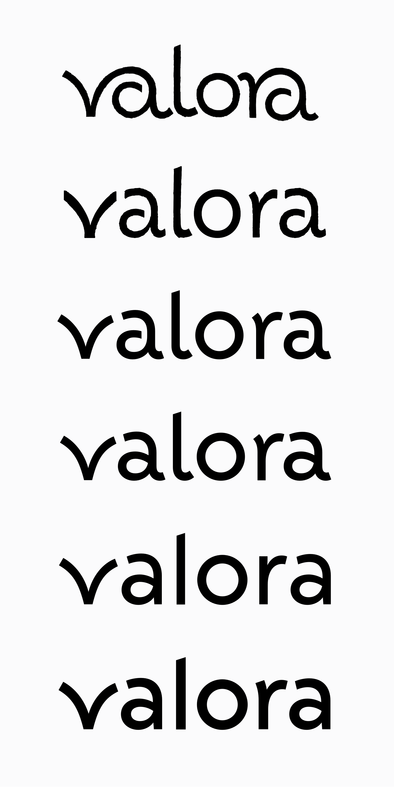 Valora Logotype Iterations